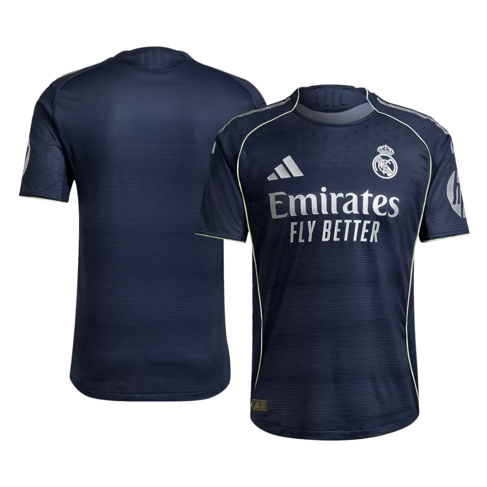 Real Madrid Away Soccer Jersey Authentic 2025/26 Version Player Elite Performance Fit