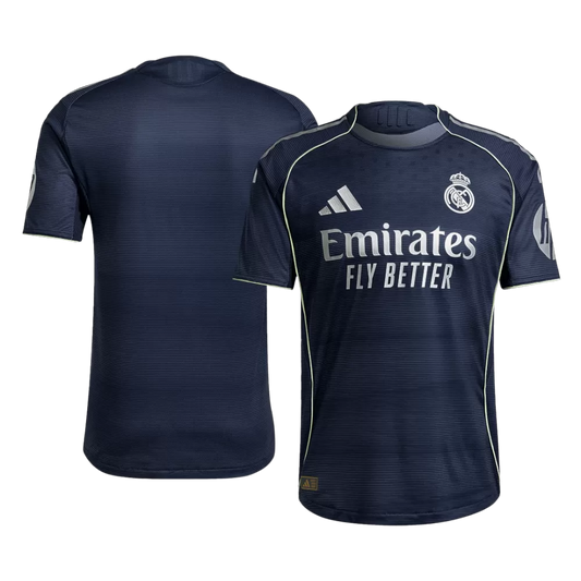 Real Madrid Away Soccer Jersey Authentic 2025/26 Version Player Elite Performance Fit