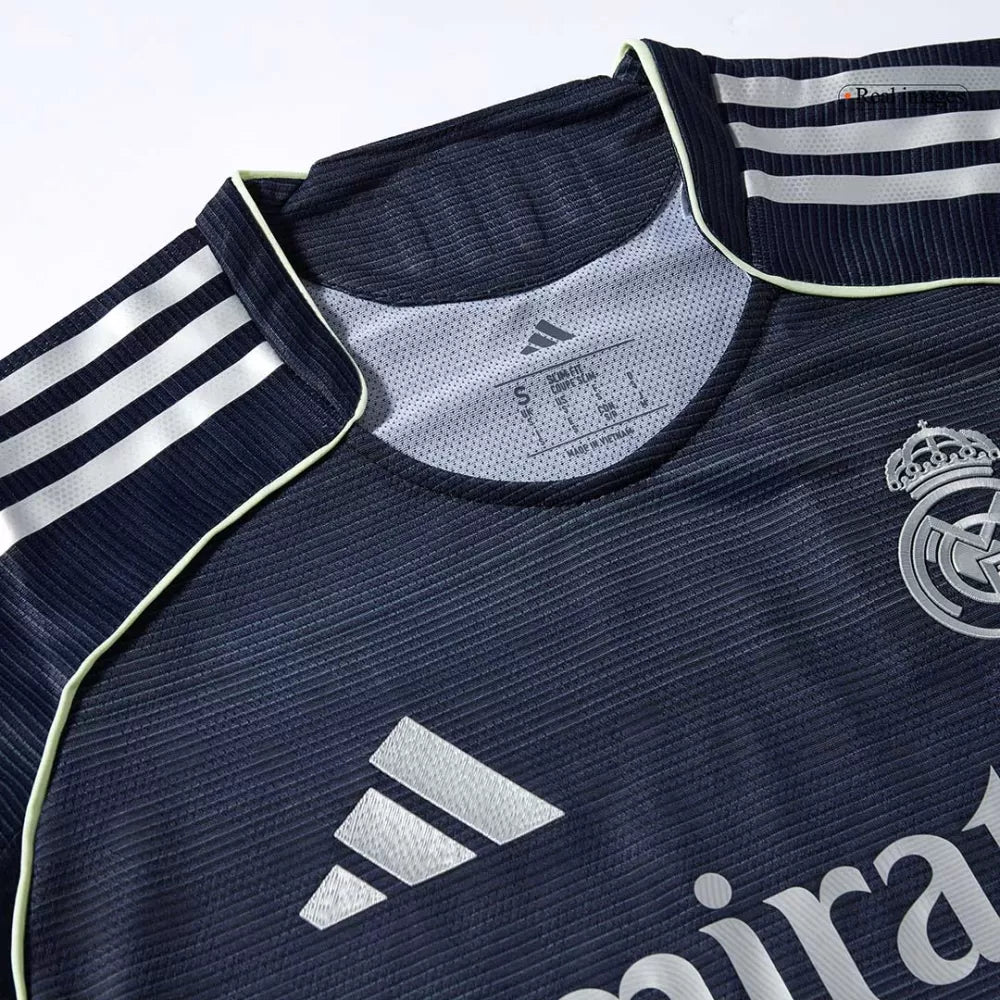 Real Madrid Away Soccer Jersey Authentic 2025/26 Version Player Elite Performance Fit