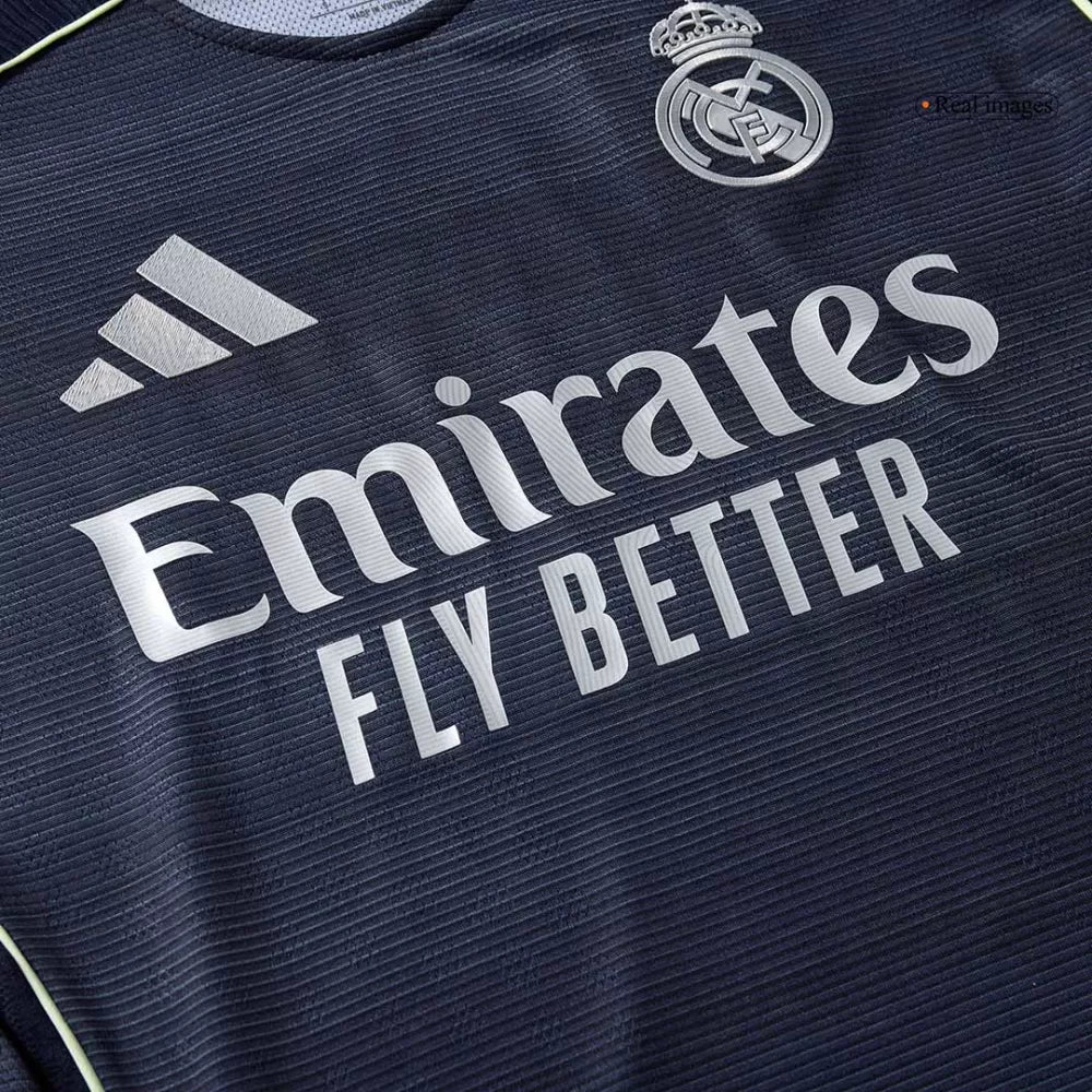 Real Madrid Away Soccer Jersey Authentic 2025/26 Version Player Elite Performance Fit
